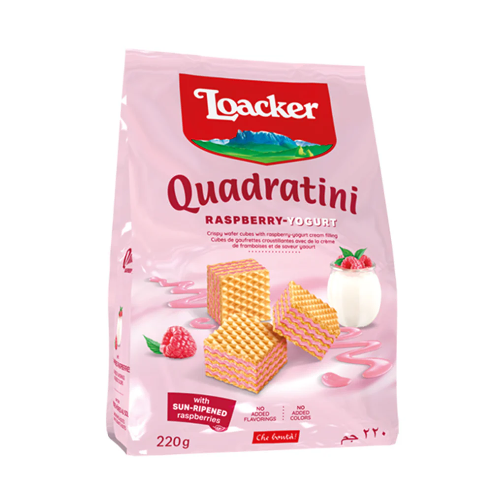 QUADRATINI RASPBERRY  YOGURT 220G